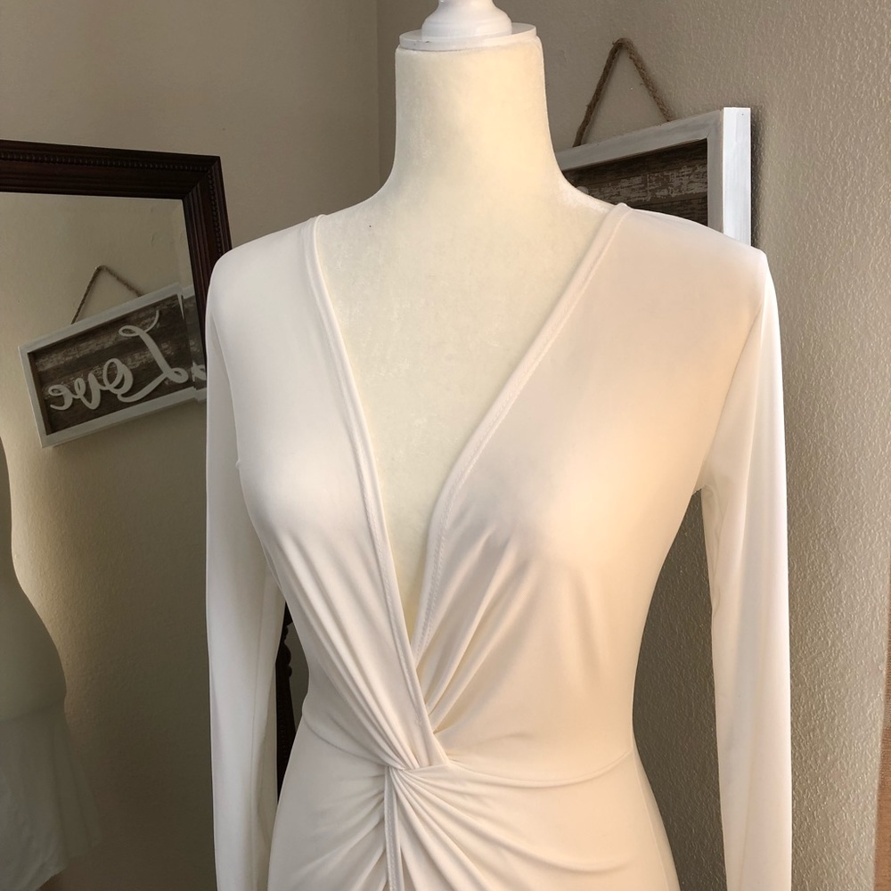 White Dress With A Sexy Twist - Picture 5 of 6
